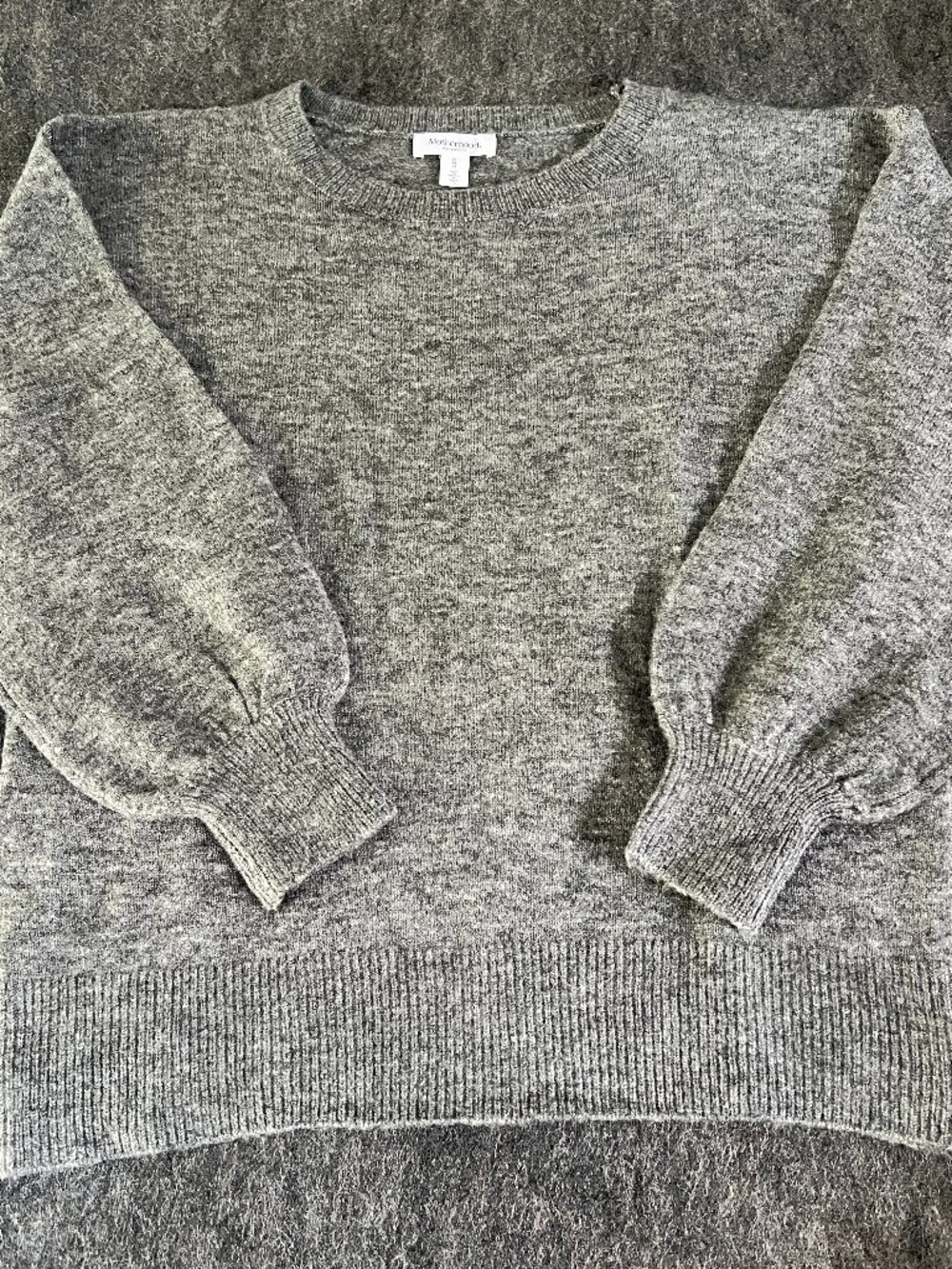 Motherhood Maternity Women's Size Medium Dark Gray Crew Neck Sweater